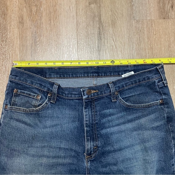 Wrangler Jeans Mens 36x32 Blue Denim Straight Leg Premium Quality Fits 38x30 - Picture 6 of 16